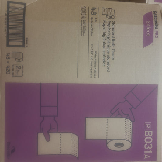 B031 2PLY WRAPPED TOILET TISSUE PAPER (48 ROLLS PER CASE)