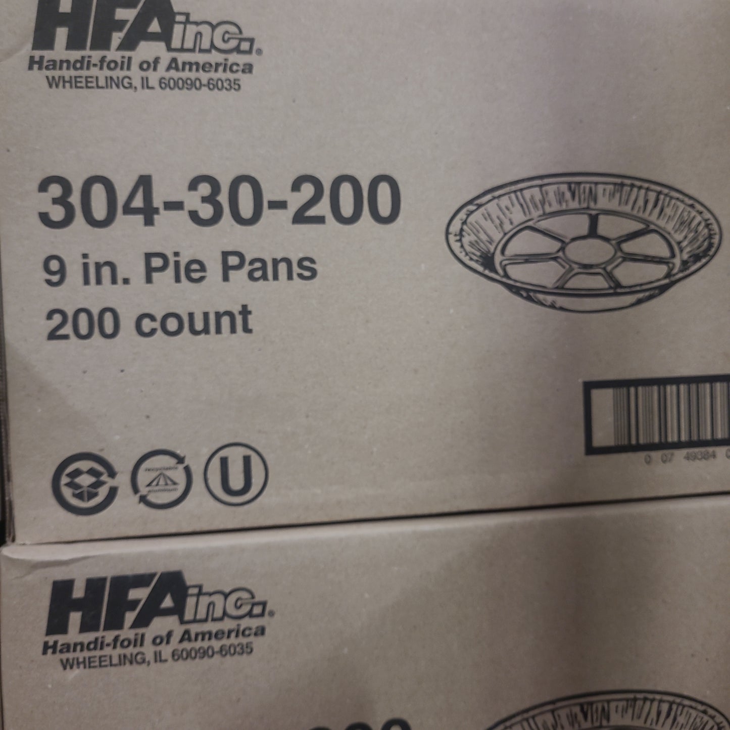 304-30 SHALLOW 9" PIE PLATES (200/CASE) 🇺🇲