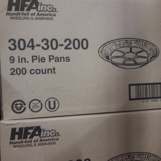 304-30 SHALLOW 9" PIE PLATES (200/CASE) πΊπ²
