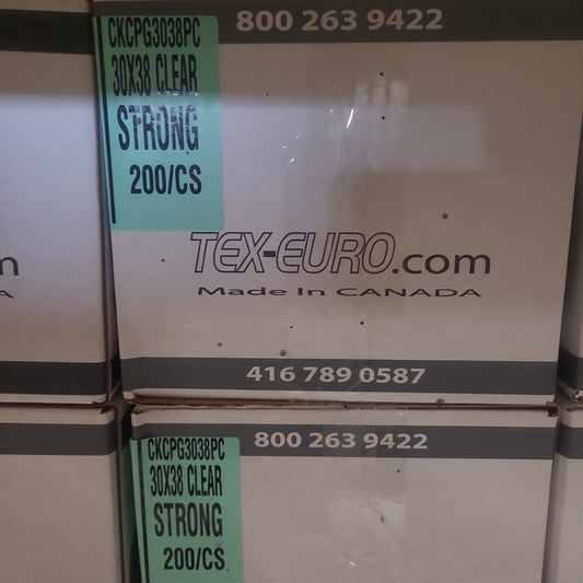 30X38 CLEAR STRONG GARBAGE BAGS (200)