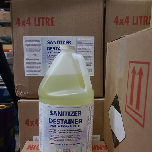 12% LIQUID CHLORINE SANITIZER/DESTAINER (4x4L/CASE)