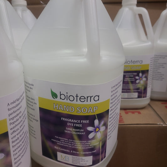 BIO TERRA WHITE ECO HAND SOAP SCENT FREE 4L