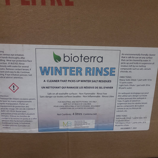 BIO TERRA ECOFRIENDLY WINTER RINSE FOR SALT RESIDUE 4L