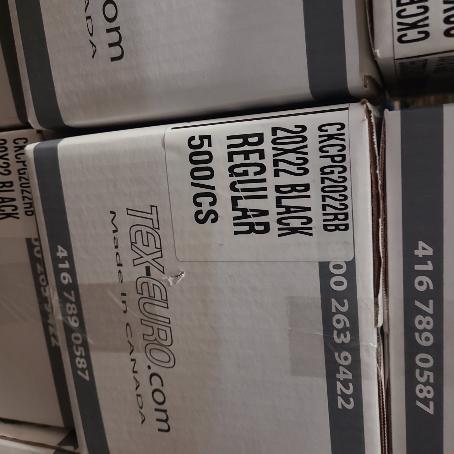 20x22 REGULAR BLACK GARBAGE BAGS (500/CASE)