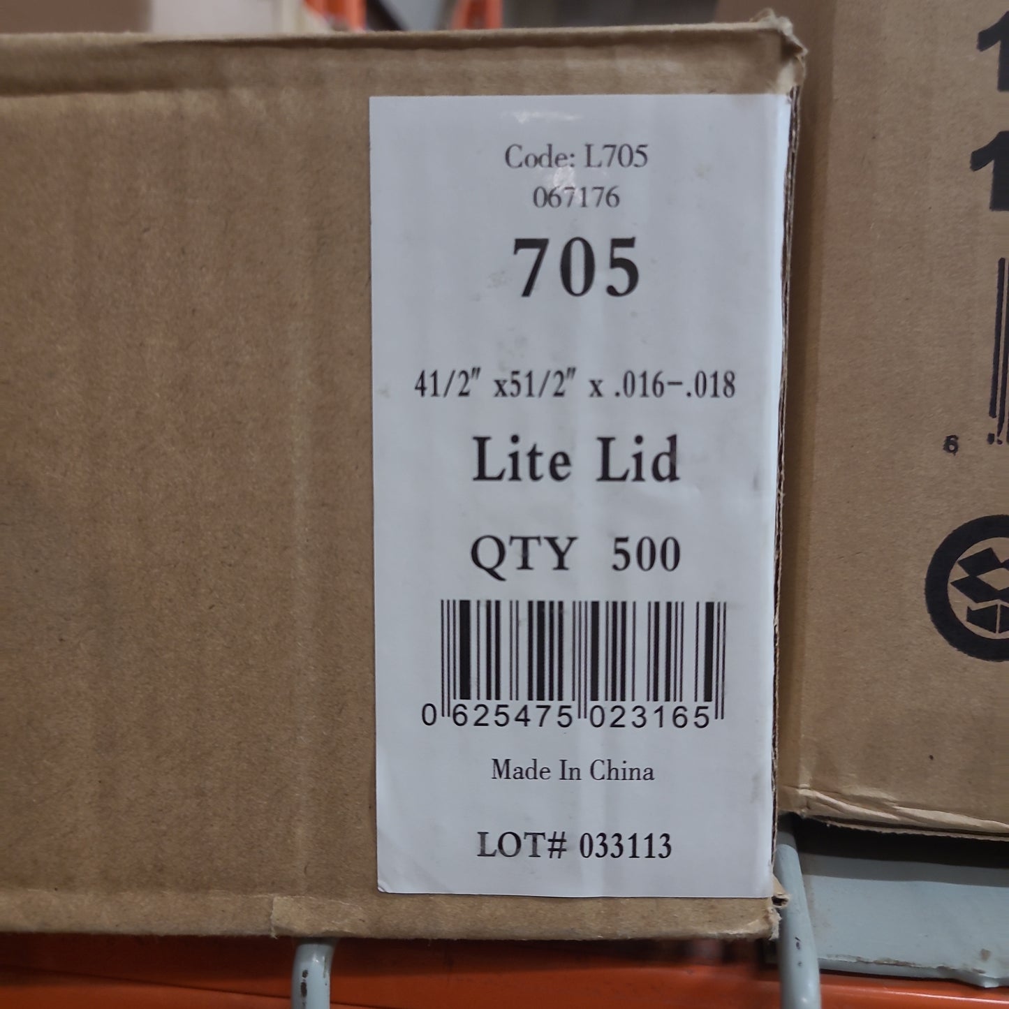 705L 4X5 FOIL/BOARD LIDS FOR 2059 (500)