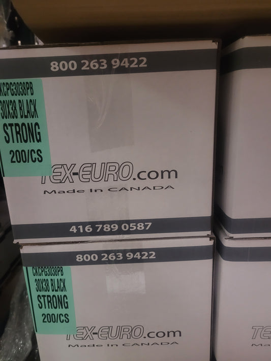 30X38 BLACK STRONG GARBAGE BAGS (200)