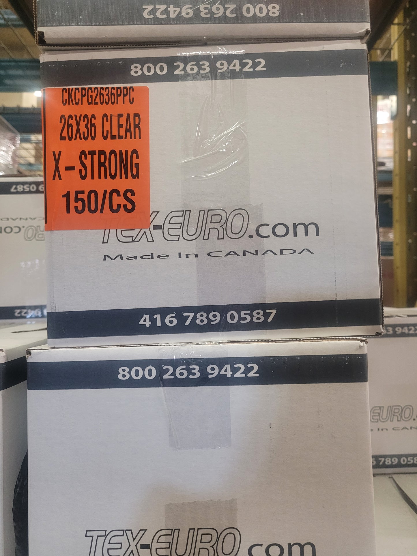 26X36 CLEAR EXTRA STRONG GARBAGE BAGS (150)