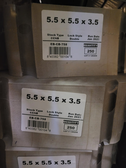 5.5x5.5x3.5 PASTRY CAKEBOX (250)