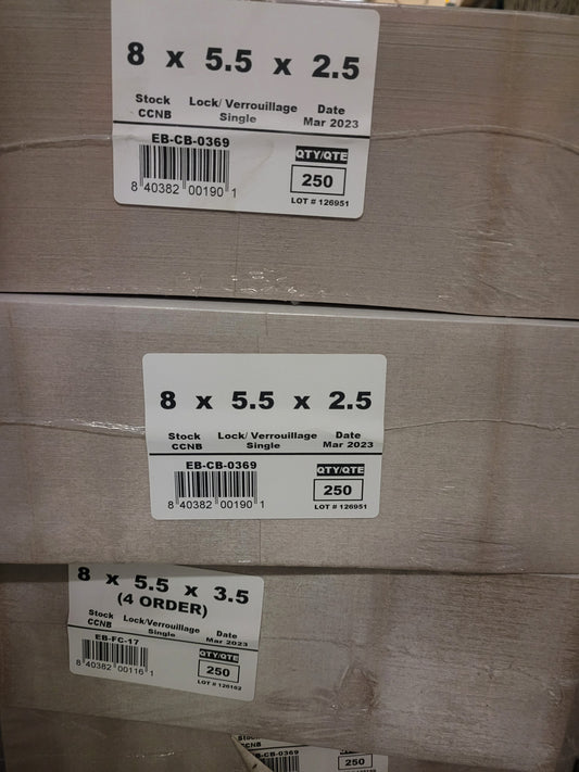 8X5.5X2.5 CAKEBOX (250)