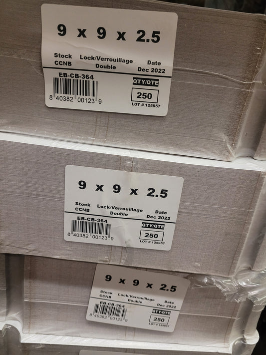 9X9X2.5 CAKEBOX (250)