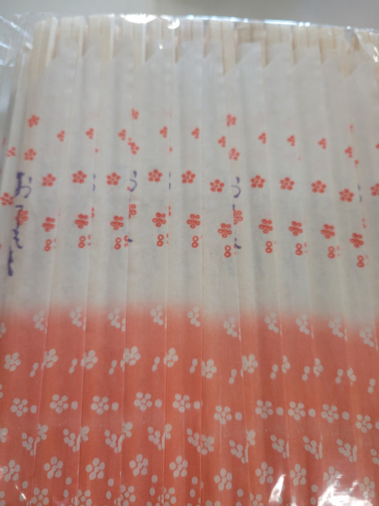 CHOPSTICKS 8" BIRCH WOOD WRAPPED (100 PAIRS)