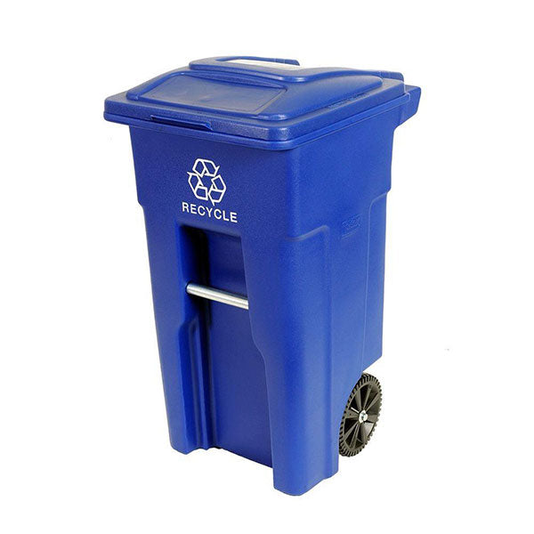 32GAL WHEELED RECYCLING GARBAGE CONTAINER WITH HINGED LID