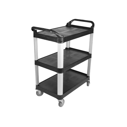 5001 3 SHELF SMALL UTILITY CART (33"×17"×37) BLACK