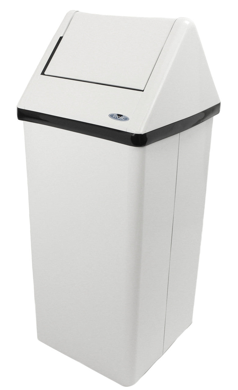 301-NL FROST WHITE METAL WASTE RECEPTACLE 35"