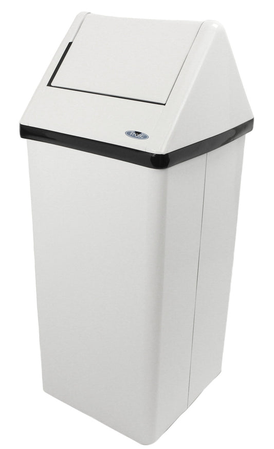 301-NL FROST WHITE METAL WASTE RECEPTACLE 35"