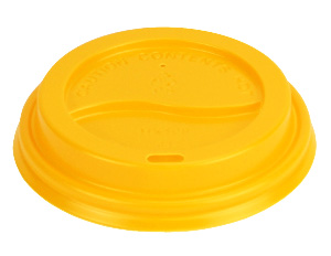 YELLOW PLASTIC PRONTO DOME LIDS (1000/CASE)