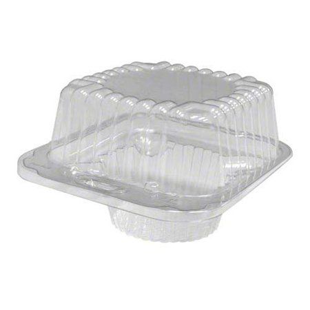 02409 SINGLE CUPCAKE PLASTIC HINGED CLAMSHELL PARPAK (400)