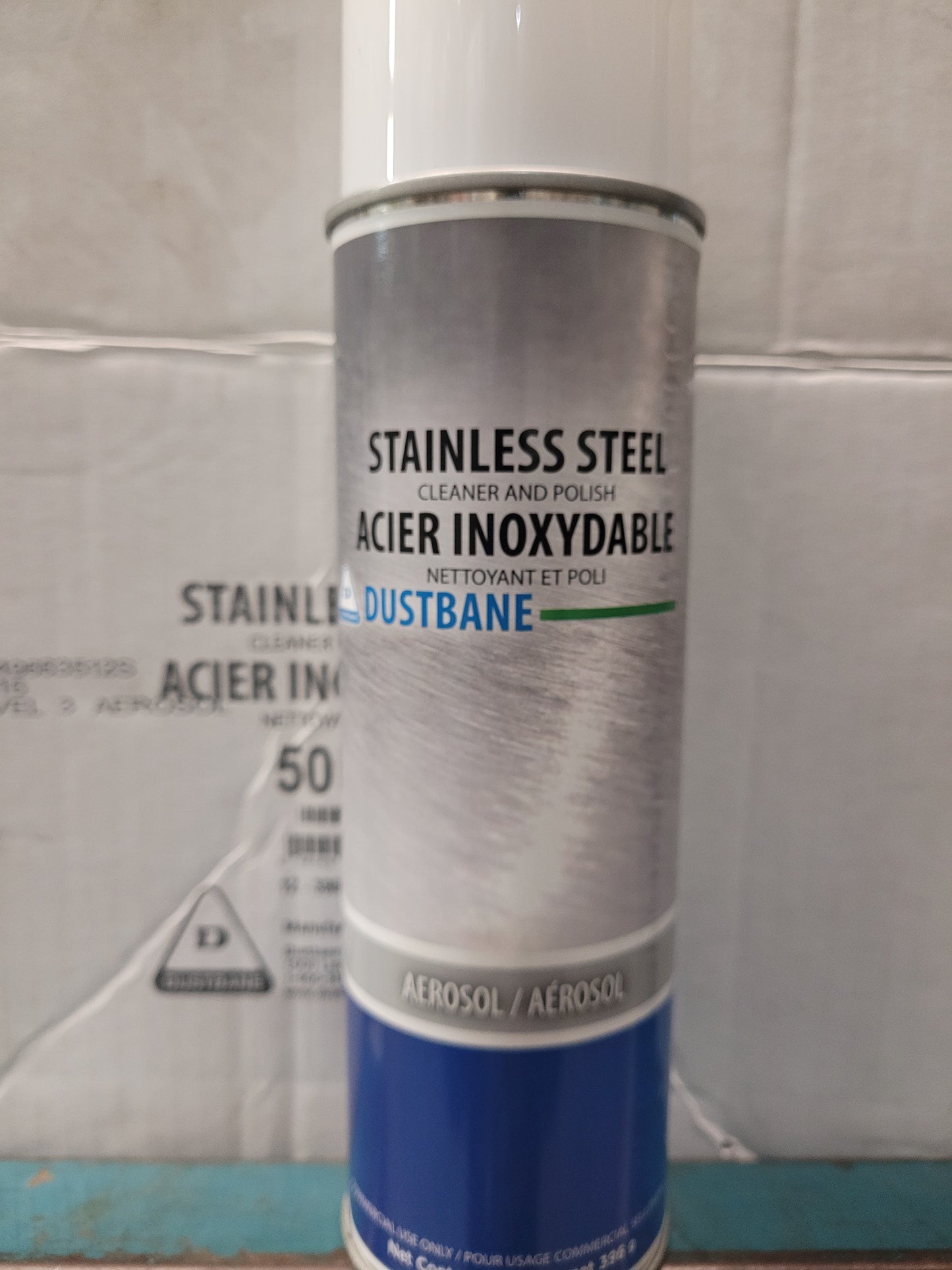 STAINLESS STEEL AEROSOL POLISH DUSTBANE 397G CAN