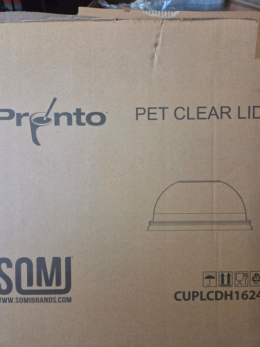 HD1624 SOMI CLEAR DOME LIDS (12oz-24oz) 1000/CASE