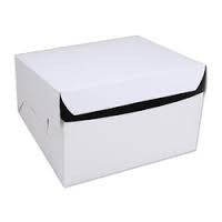 8X8X3.5 WHITE CAKEBOX (250/BUNDLE)