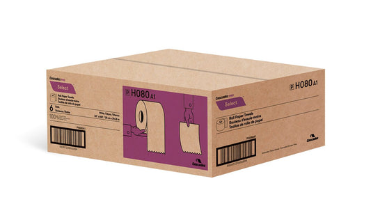 8"X800' WHITE ROLL TOWELS H080 (6/CASE)