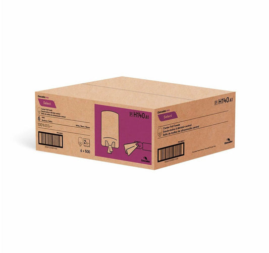 H140 2PLY CENTRE PULL TOWELS (6/CASE)