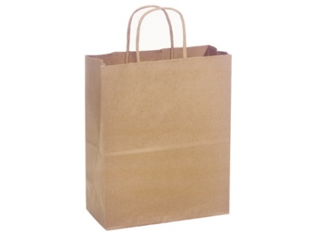 10x6.5x13 KRAFT PAPER HANDLE BAGS (CASE OF 250)
