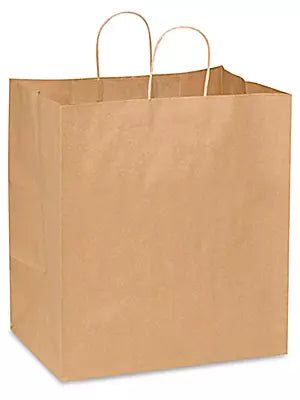 13X7X17" KRAFT PAPER ROPE HANDLE BAGS (250/CASE)