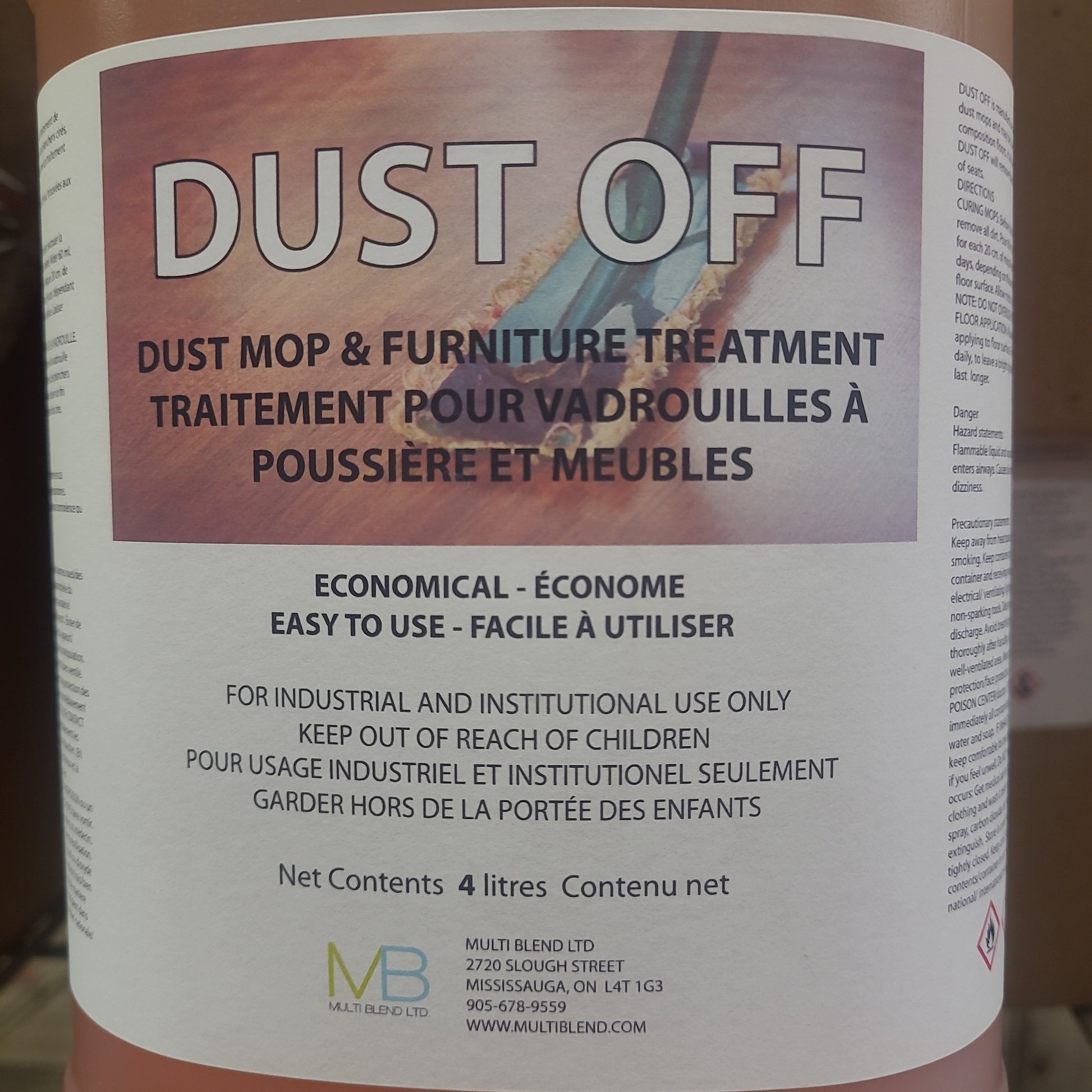Dust Liquid DUST OFF DUSTMOP TREATMENT LIQUID 4L – Tex Euro Industrial Sales Ltd.