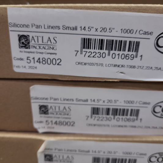 14.5x20.5 SILICONE PARCHMENT PAPER SHEETS ATLAS (1000/CASE)