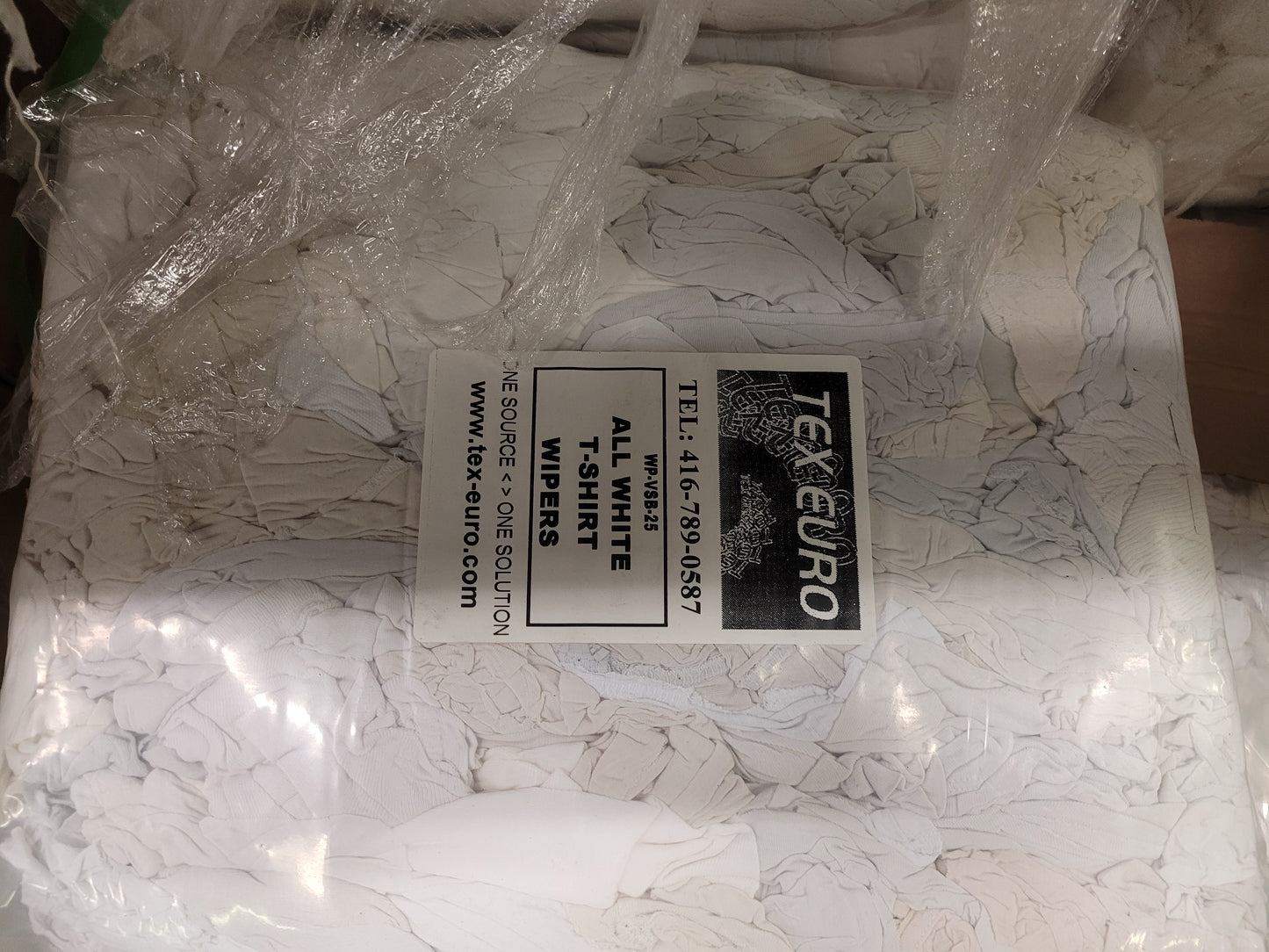 T SHIRT WHITE COTTON CLEANING RAGS (25LB)
