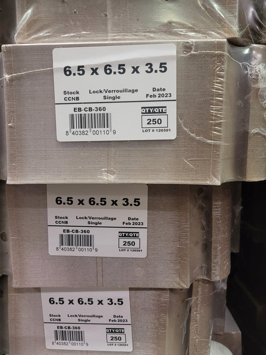 6.5X6.5X3.5 CAKEBOX (250)