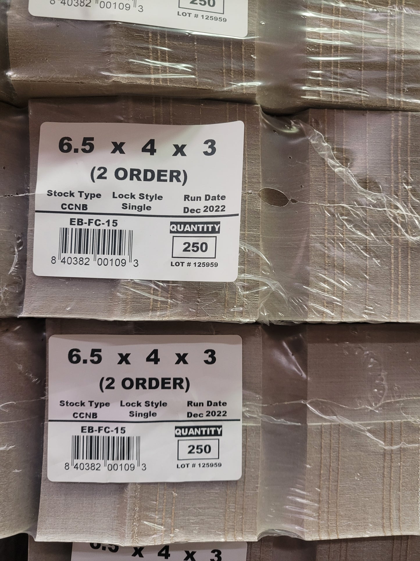 6.5X4X3 PASTRY BOXES (250)