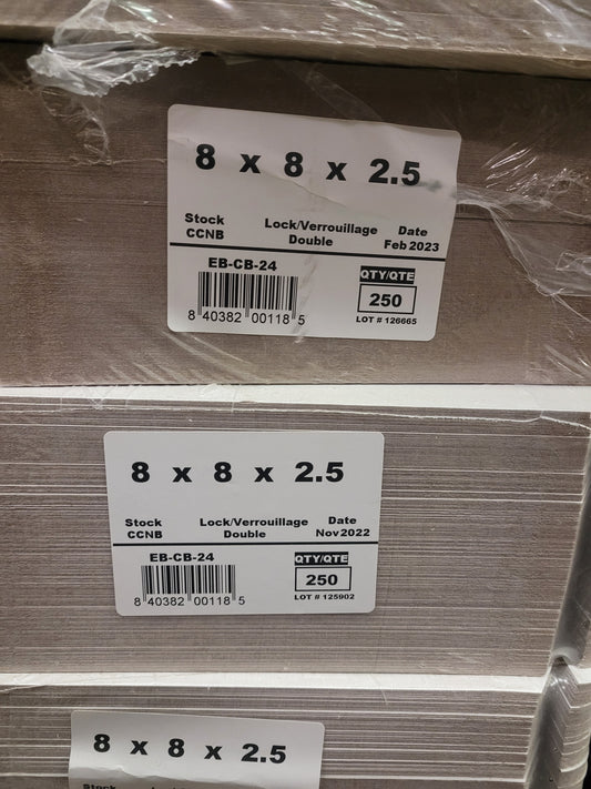 8X8X2.5 CAKEBOX (250)