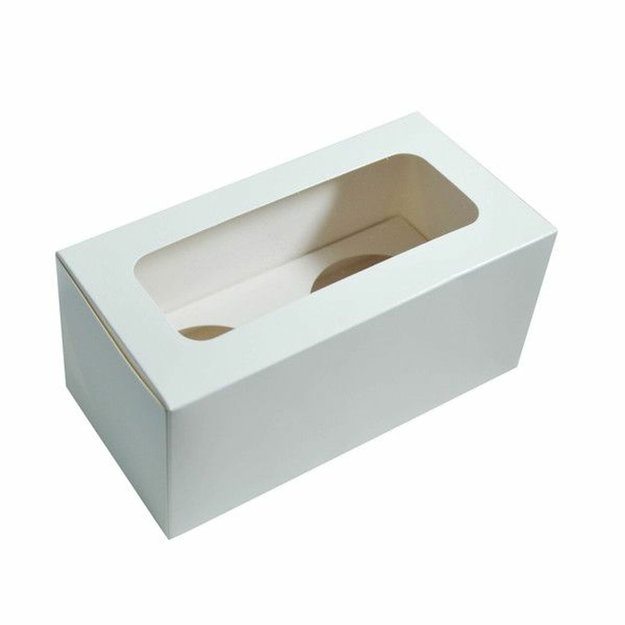 2PK CUPCAKE WHITE BOXES 8X4X4 (100)