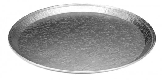 4013-80 12" FLAT ROUND ALUMINUM CATERING TRAY HFA (25)🇺🇲