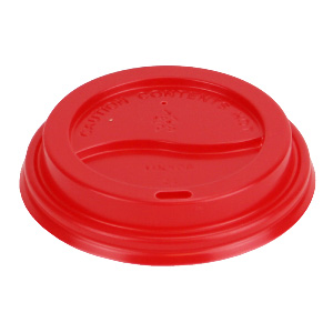 RED PLASTIC DOME LIDS (1000/CASE)