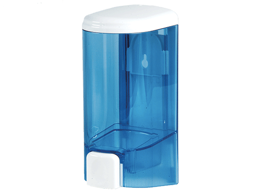SD500 CLEAR BLUE PLASTIC MANUAL SOAP DISPENSER