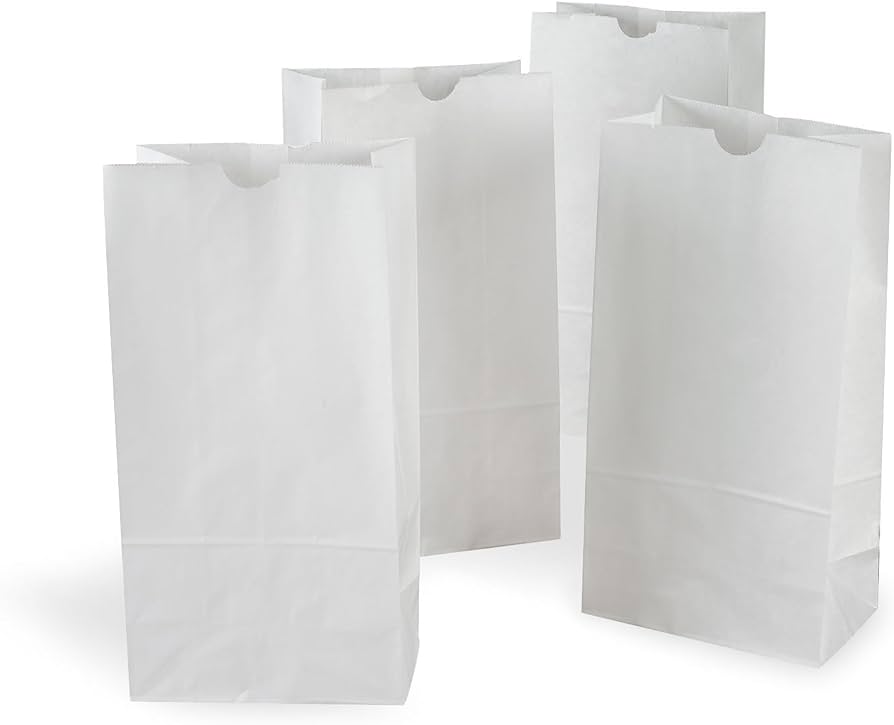 12LB WHITE PAPER BAGS (500)