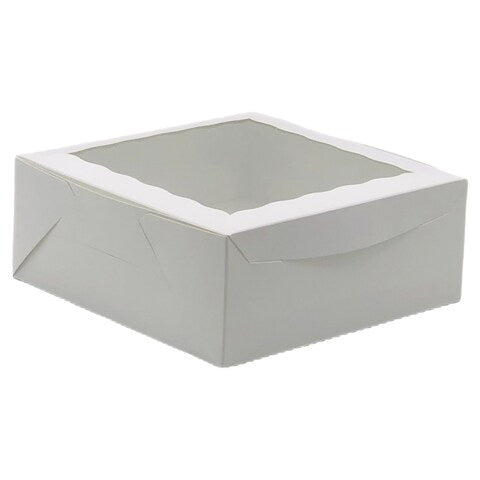 4PK WINDOW CUPCAKE BOXES WHITE 7X7X4 (100)