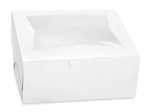 6PK WINDOW CUPCAKE BOXES WHITE 10X10X4 (100)
