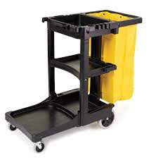 3001 STANDARD BLACK JANITOR CART WITH BAG
