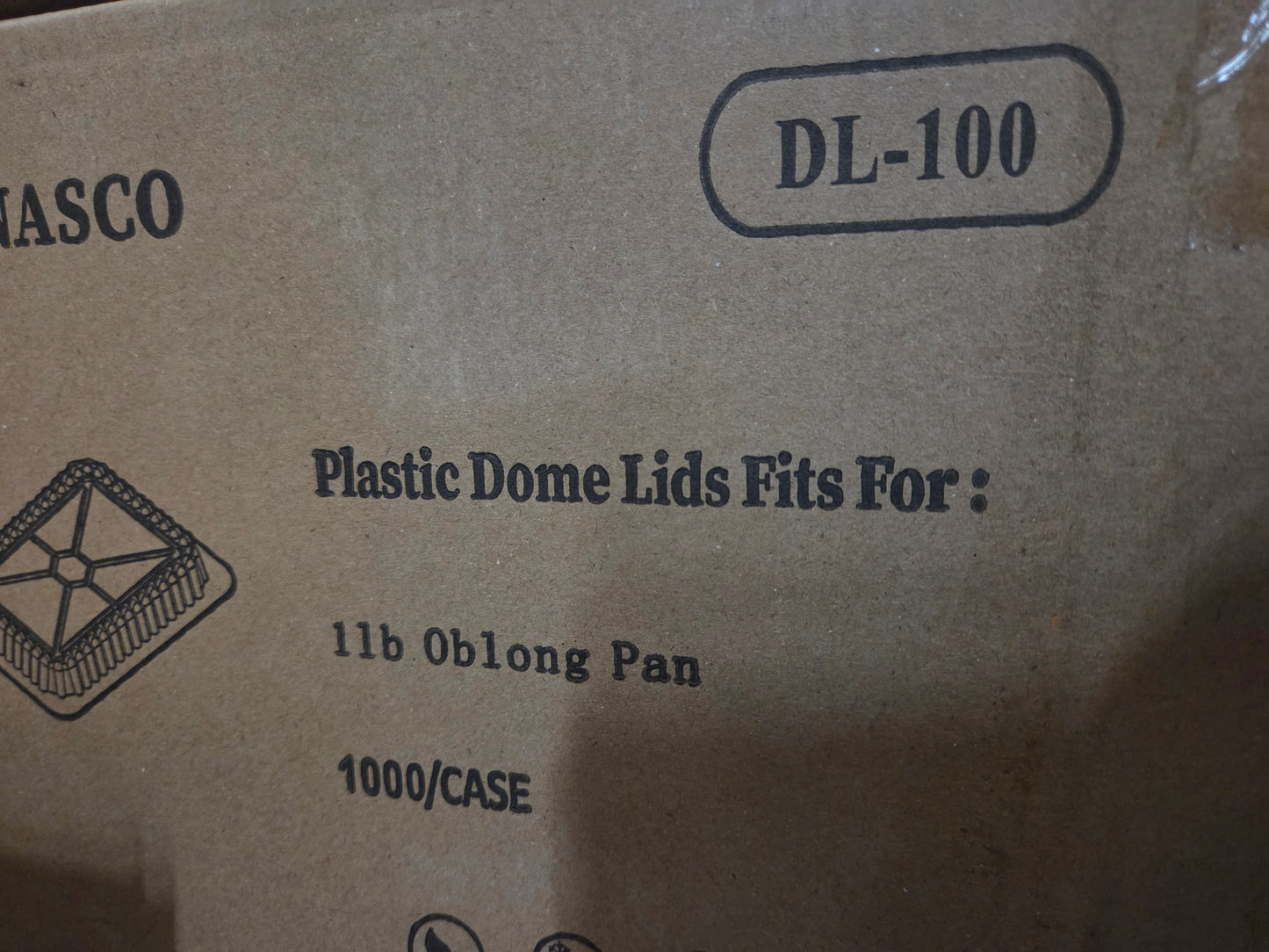 DL-100 1LB OBLONG DOME LIDS 4×5 (1000/CASE)