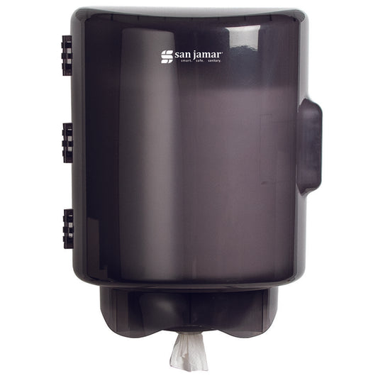 T400TBK CENTRE PULL TOWEL DISPENSER BLACK 8.25"