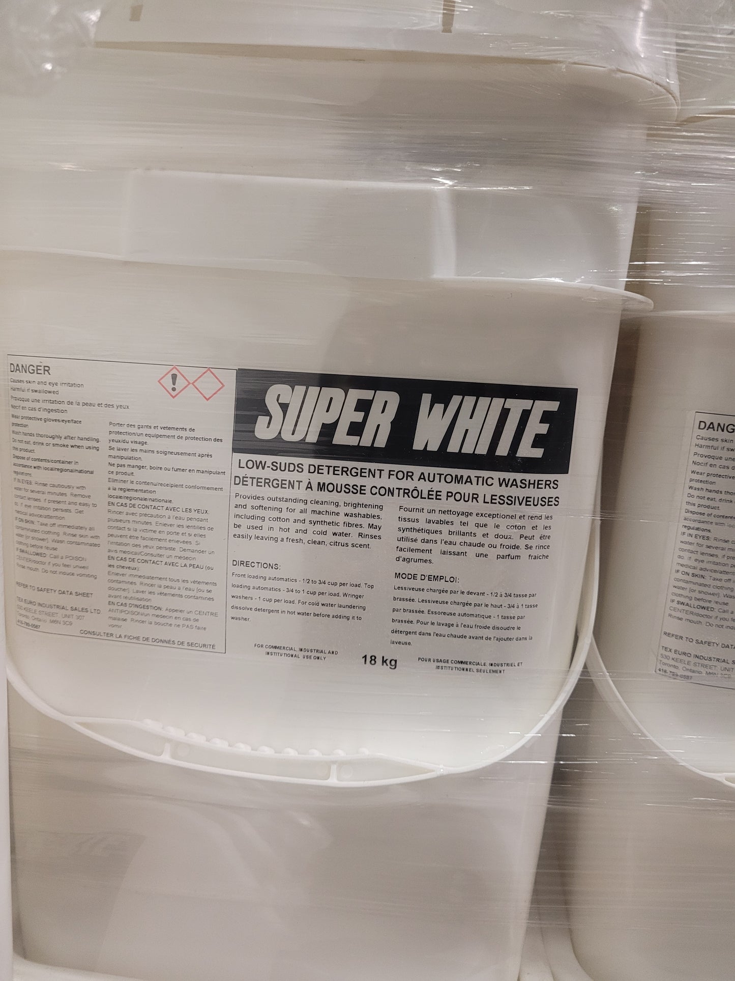 LAUNDRY POWDER DETERGENT SUPER WHITE 18KG