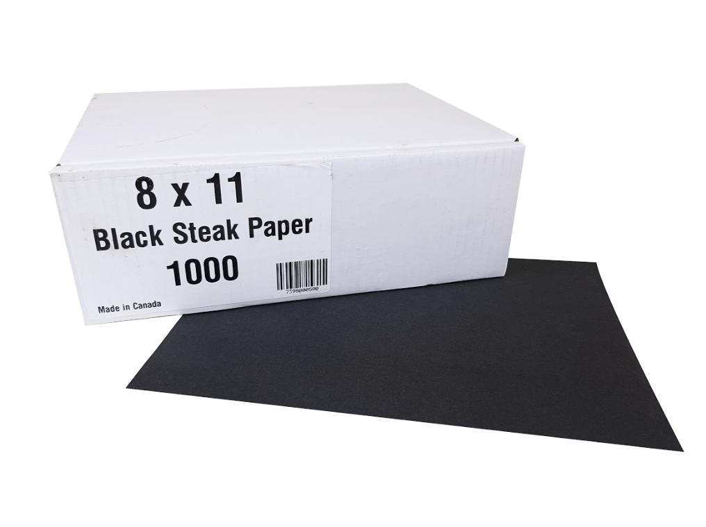8X11 BLACK STEAK MARKET PAPER (1000/BOX)